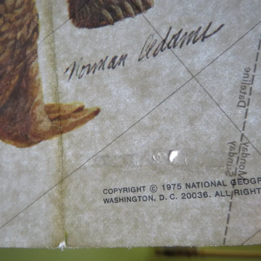 Nat Geo 1975 ALASKA MAP with info on back
